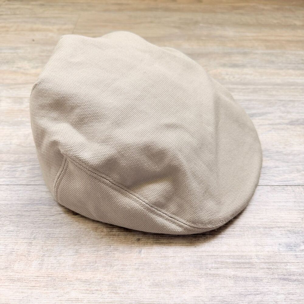 Duluth Trading Men’s Cotton Ripstop Driver Cap Beige Flat Cap Newsboy Cabby - Picture 7 of 9